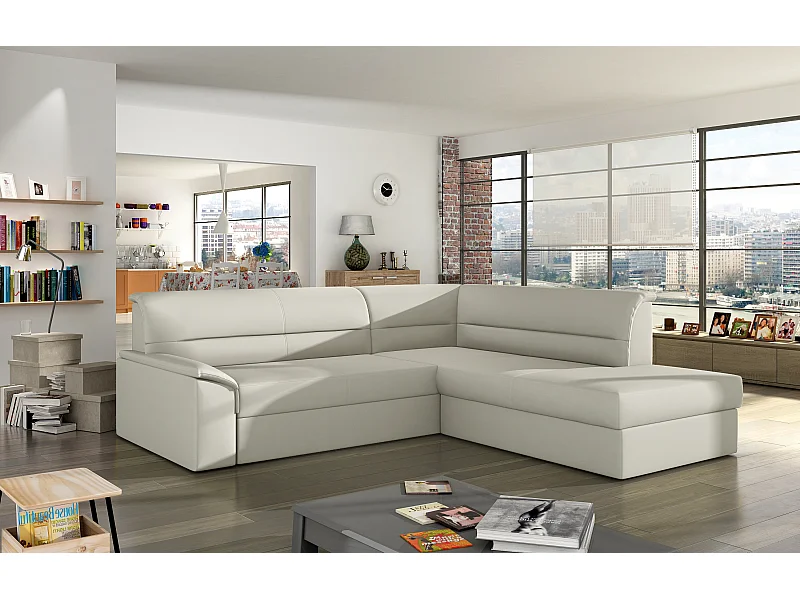 Divano d'angolo Bergen R/Tessuto-Beige