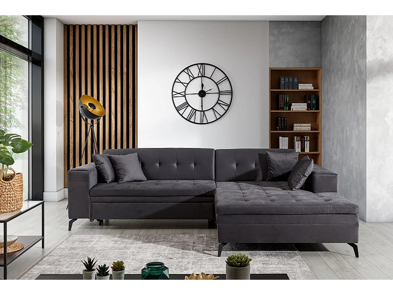 Canapé Corner Primo R/Tessu-Anthracite