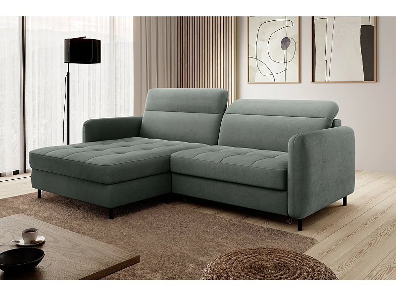 Ecksofa Tippo L/Stoffbezug/Grün