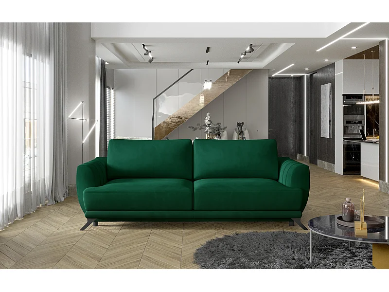 3 Pers. Couch Livano/Stoffbezug/Grün