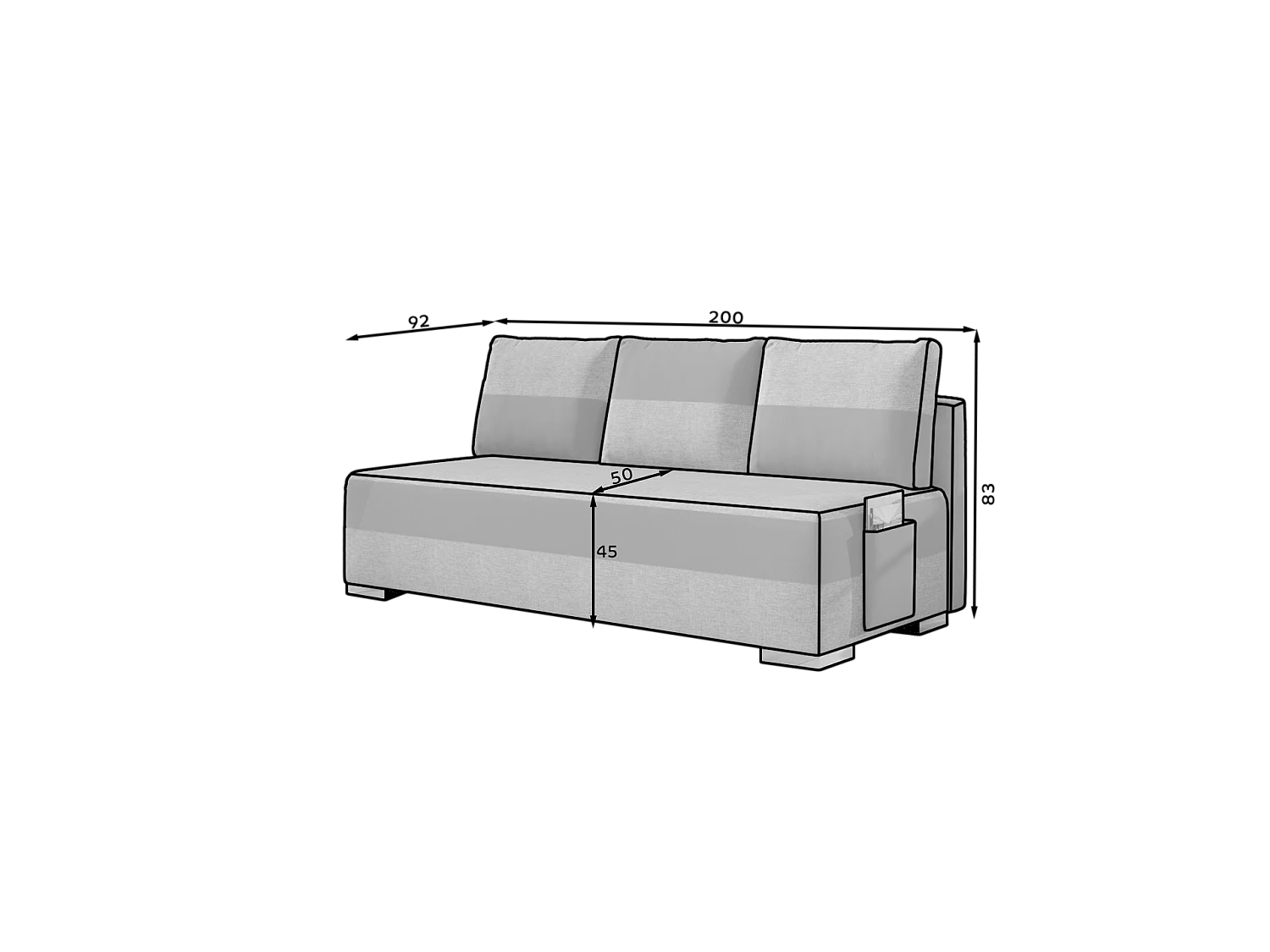 Canapé Moderno (200x140)