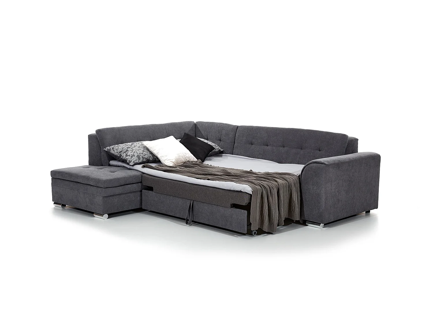 Canapé Corner Atlanta L/Tissu-Gris