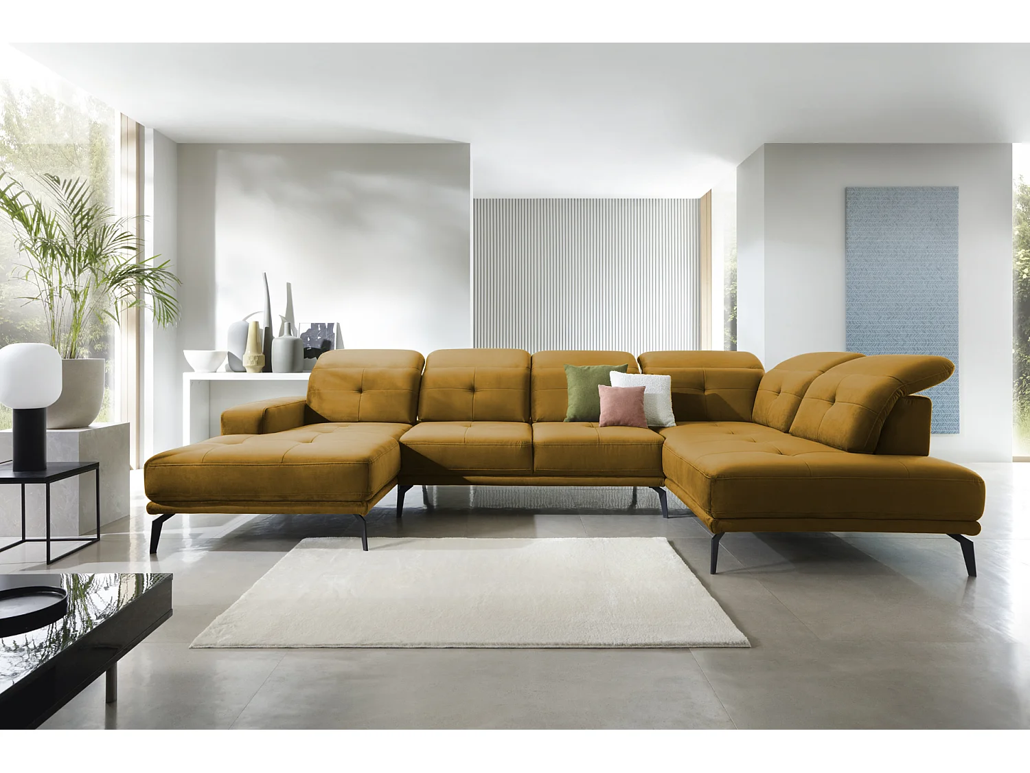 Divano d'angolo Luton UR/Tessuto-Orange