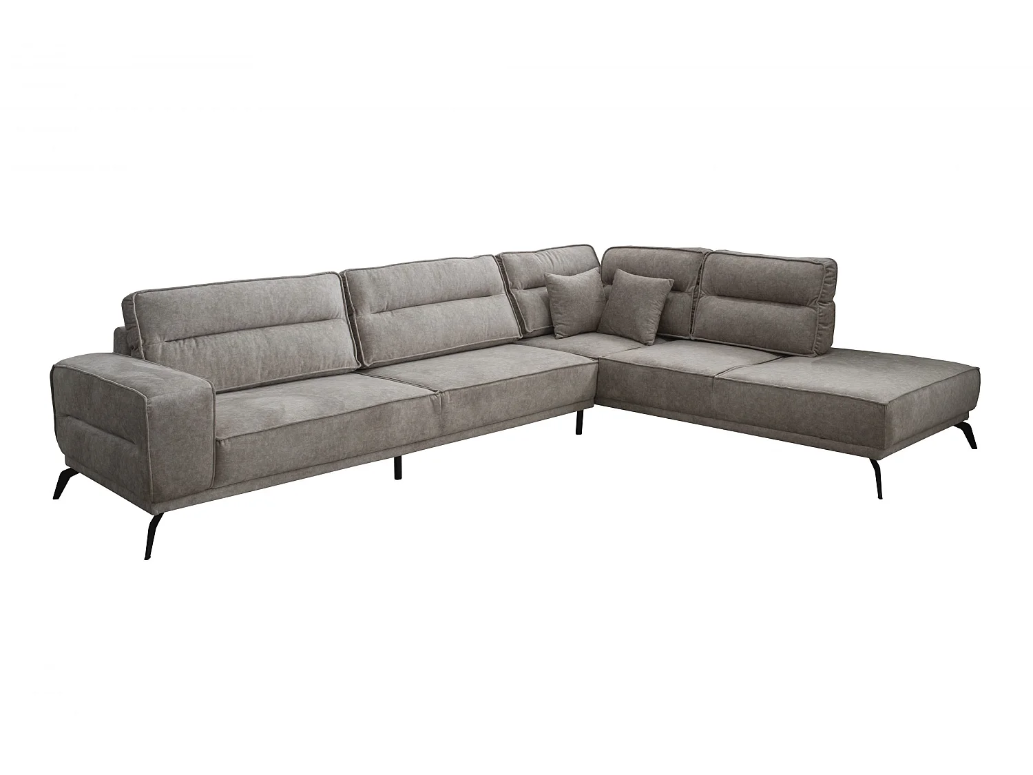 Ecksofa Milano R/Stoffbezug/Grau