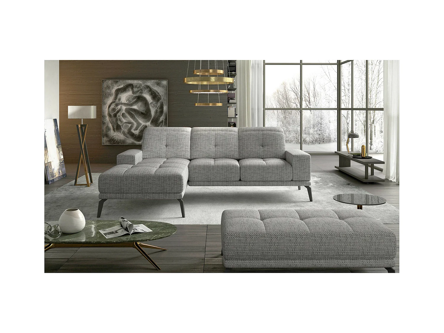 Ecksofa Vascco L /Stoffbezug/