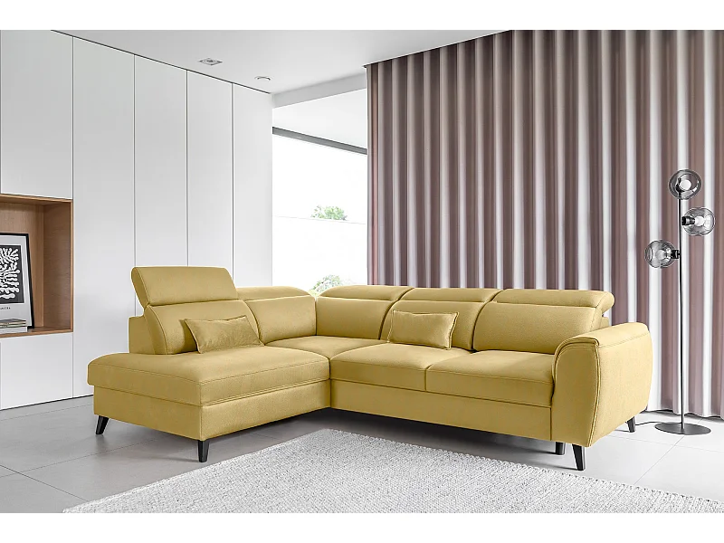 Ecksofa Dino L/Stoffbezug/Gelb