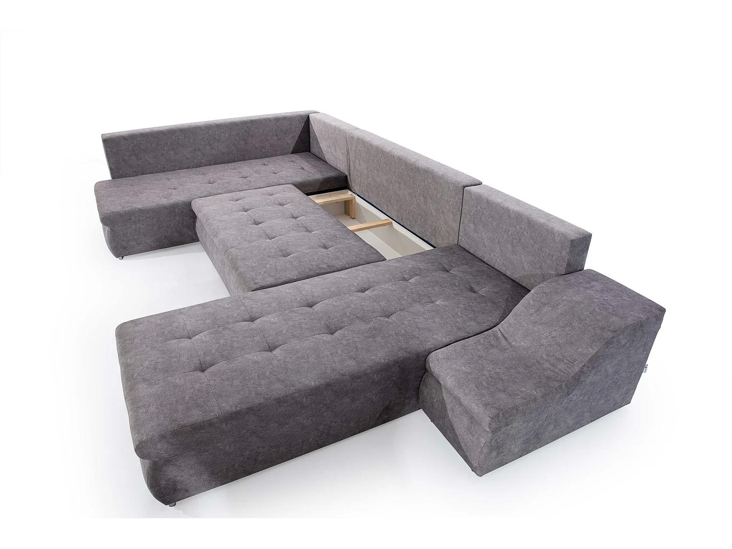 Ecksofa Marango UR/Stoff-Grau