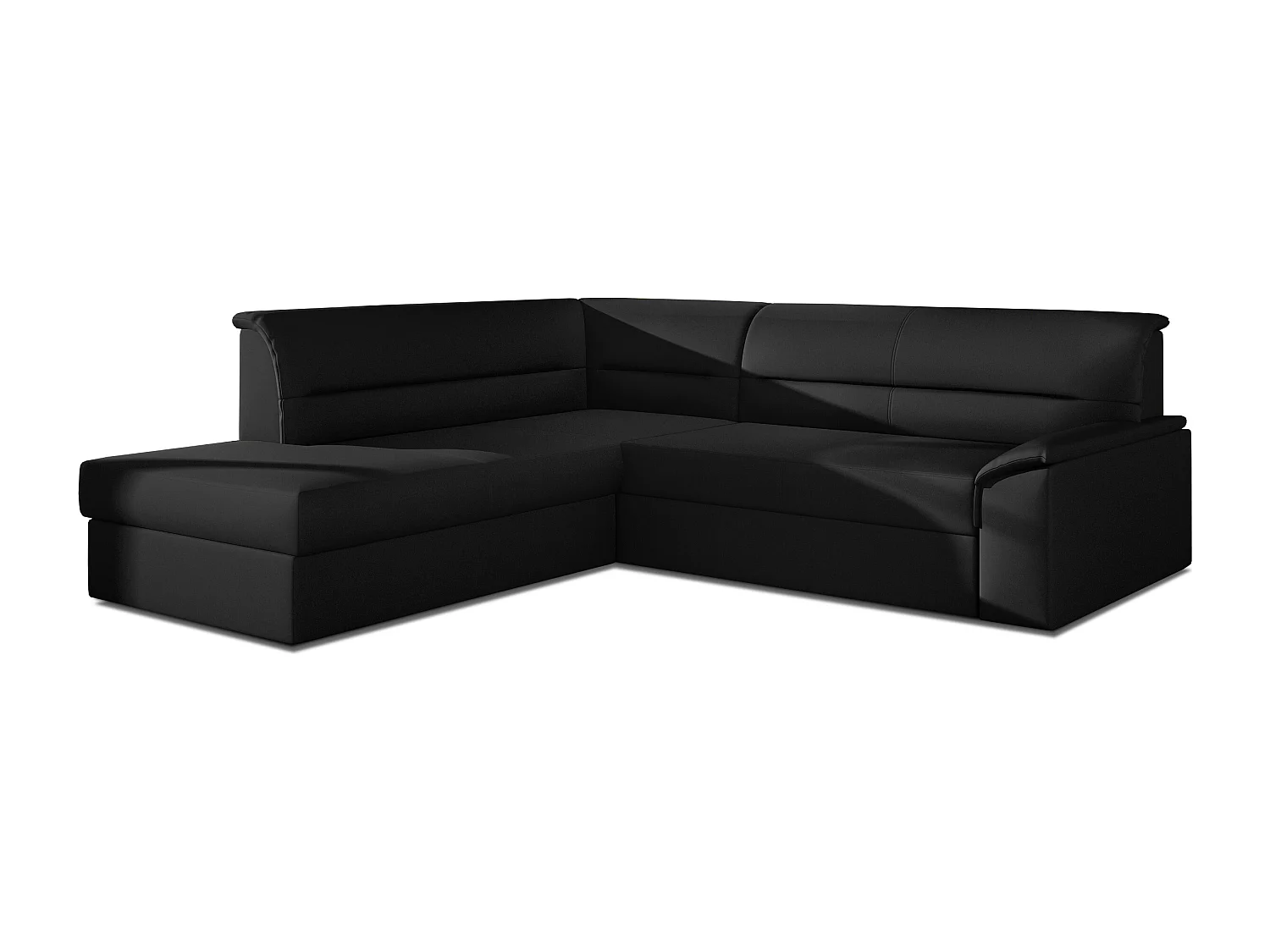 Ecksofa Bergen L/Stoff-Schwarz