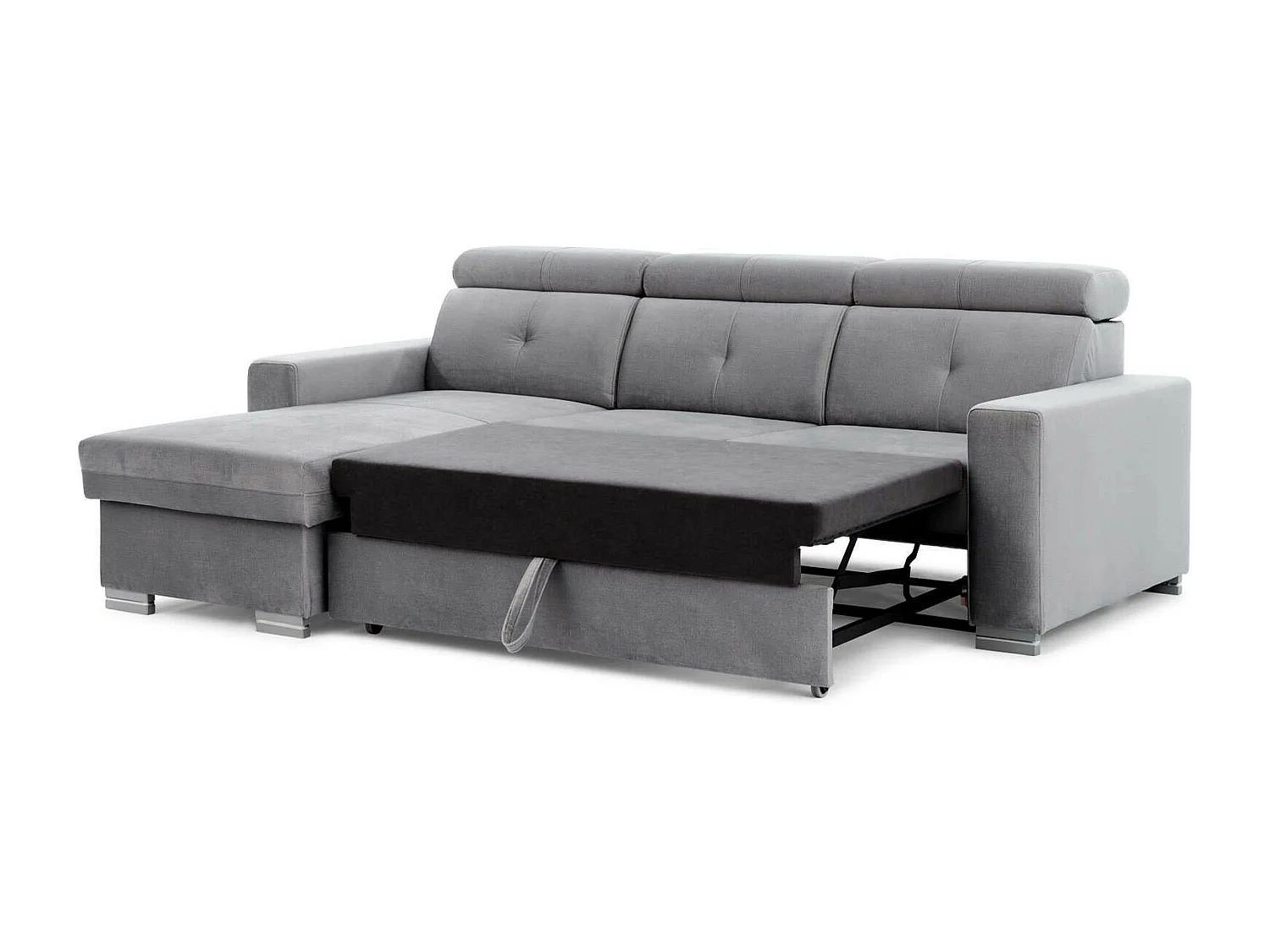 Ecksofa Vittorio L/Stoffbezug/Grau