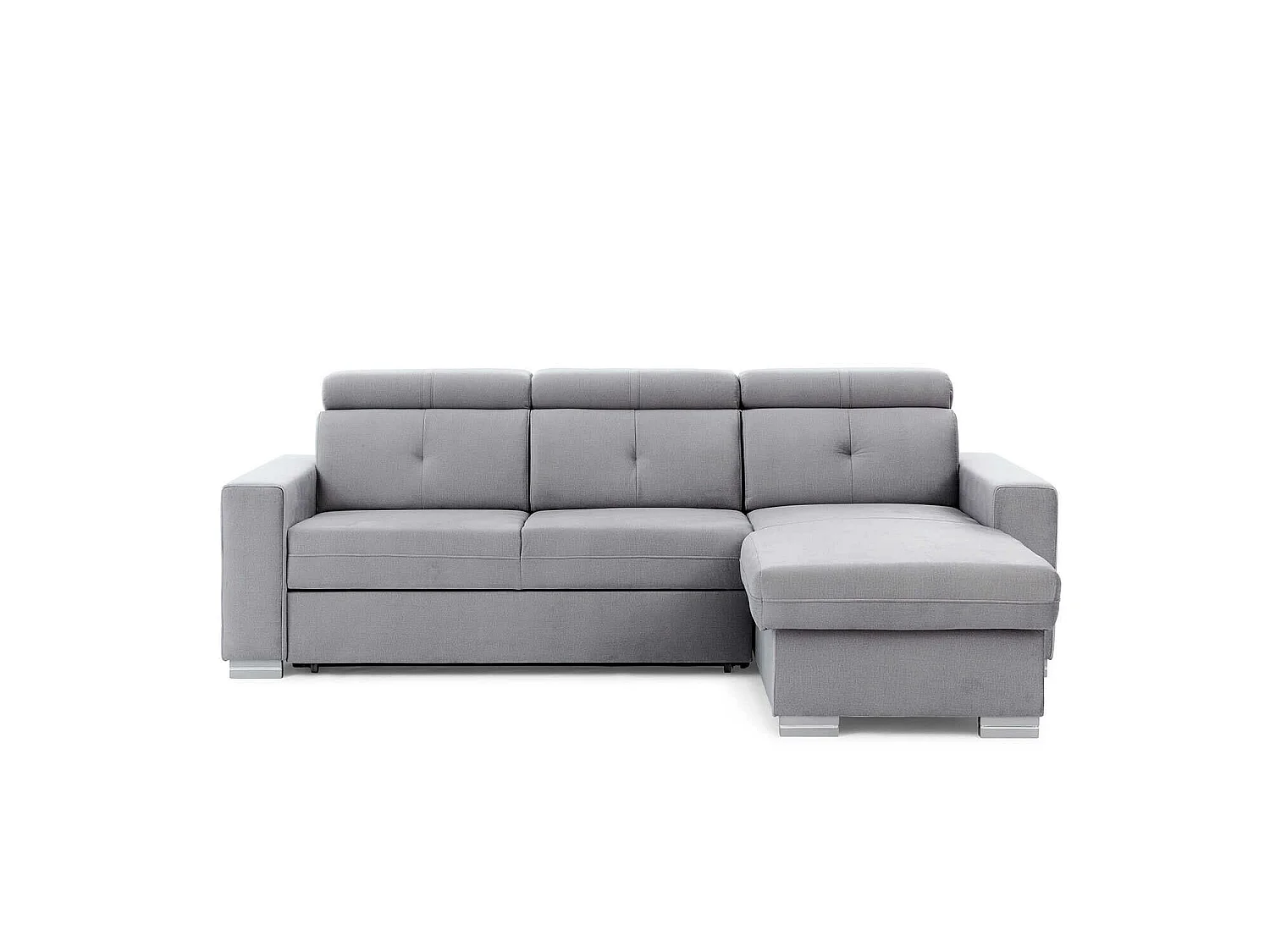 Canapé Corner Vittorio R/Tissu/Gris