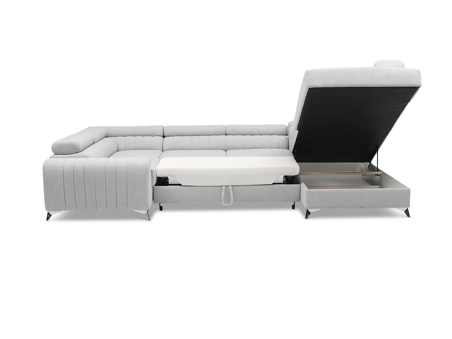 Ecksofa Appache UR/Stoff-Grün