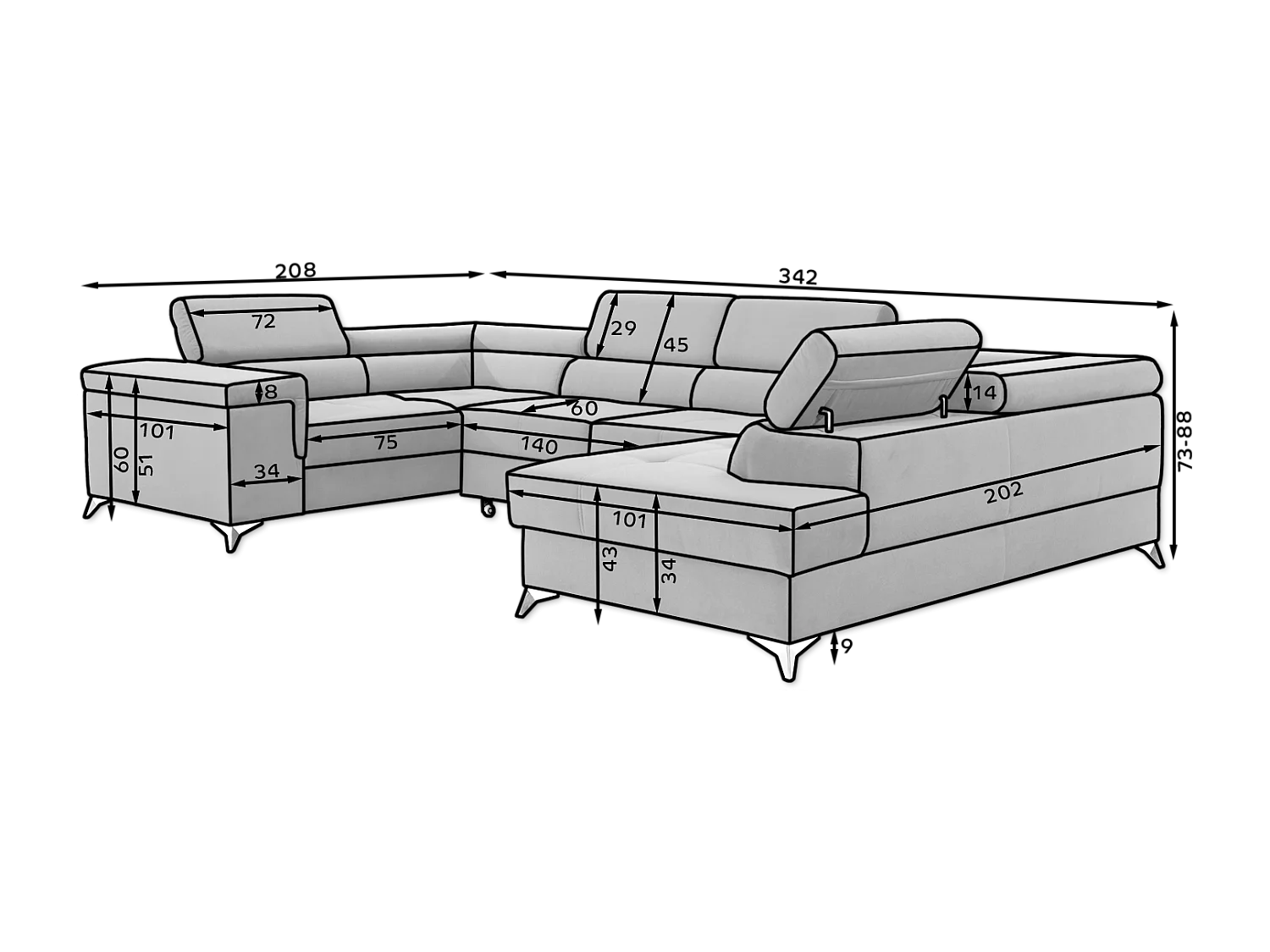 Tavolo da pranzo Bacardi (90x220)