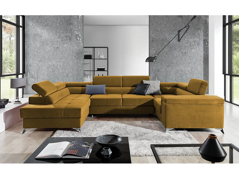 Canapé Corner Roberto UL/Tessu-Orange