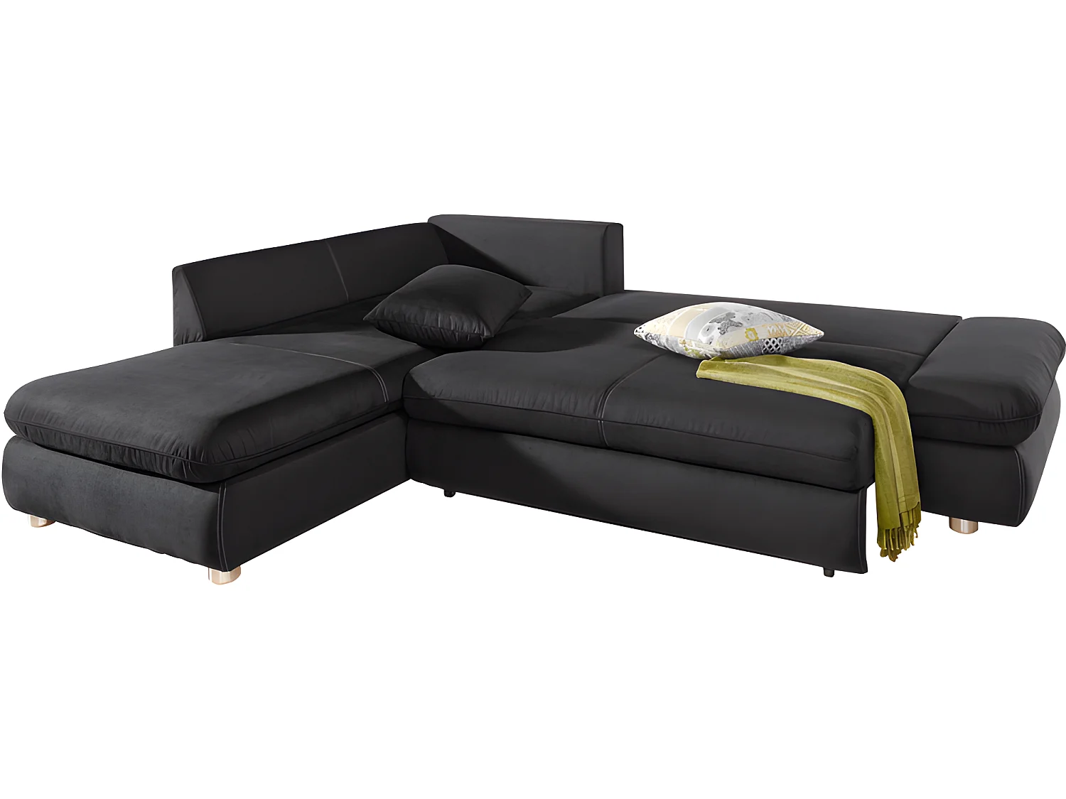 Ecksofa Komo L/Stoffbezug/Anthrazit