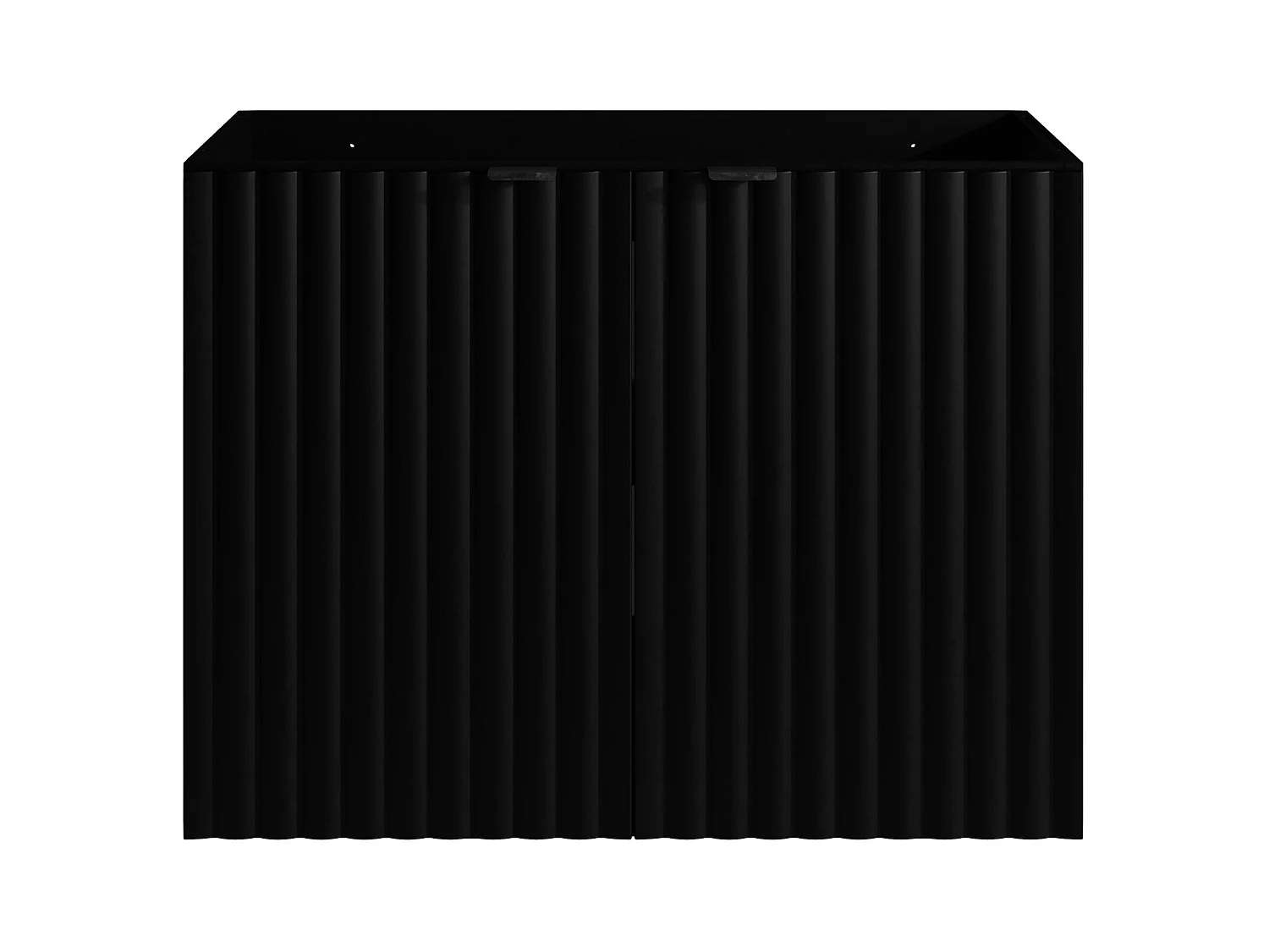 Waschbeckenunterschrank hängend - Streifenoptik - Schwarz - 80 cm - ZILGA