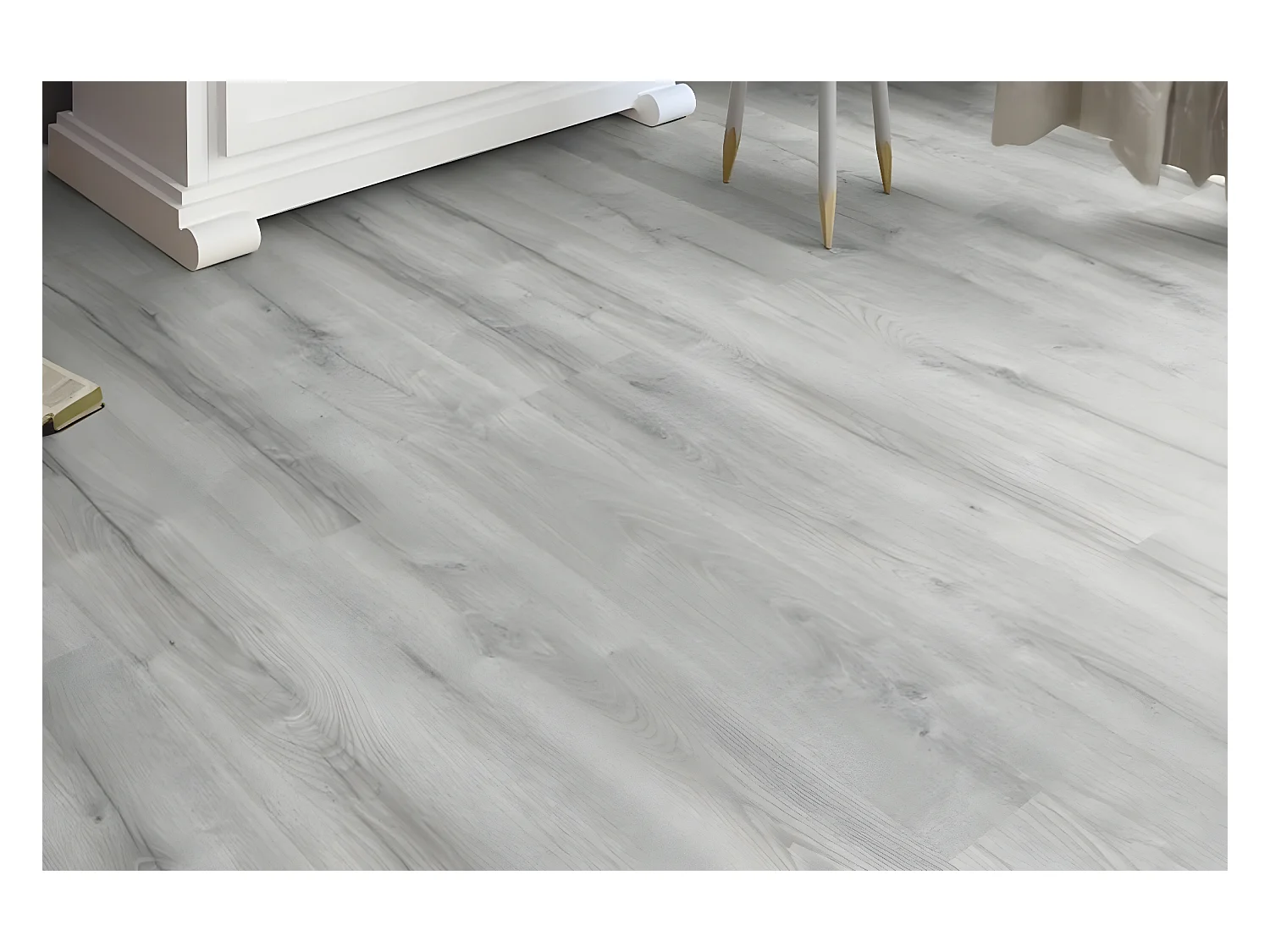 Pavimento PVC| 140X150CM| Composizione 50%PVC/50% Vinile| Linoleum| Rivestimento PVC| Rotolo Vinile| Rovere Grigio