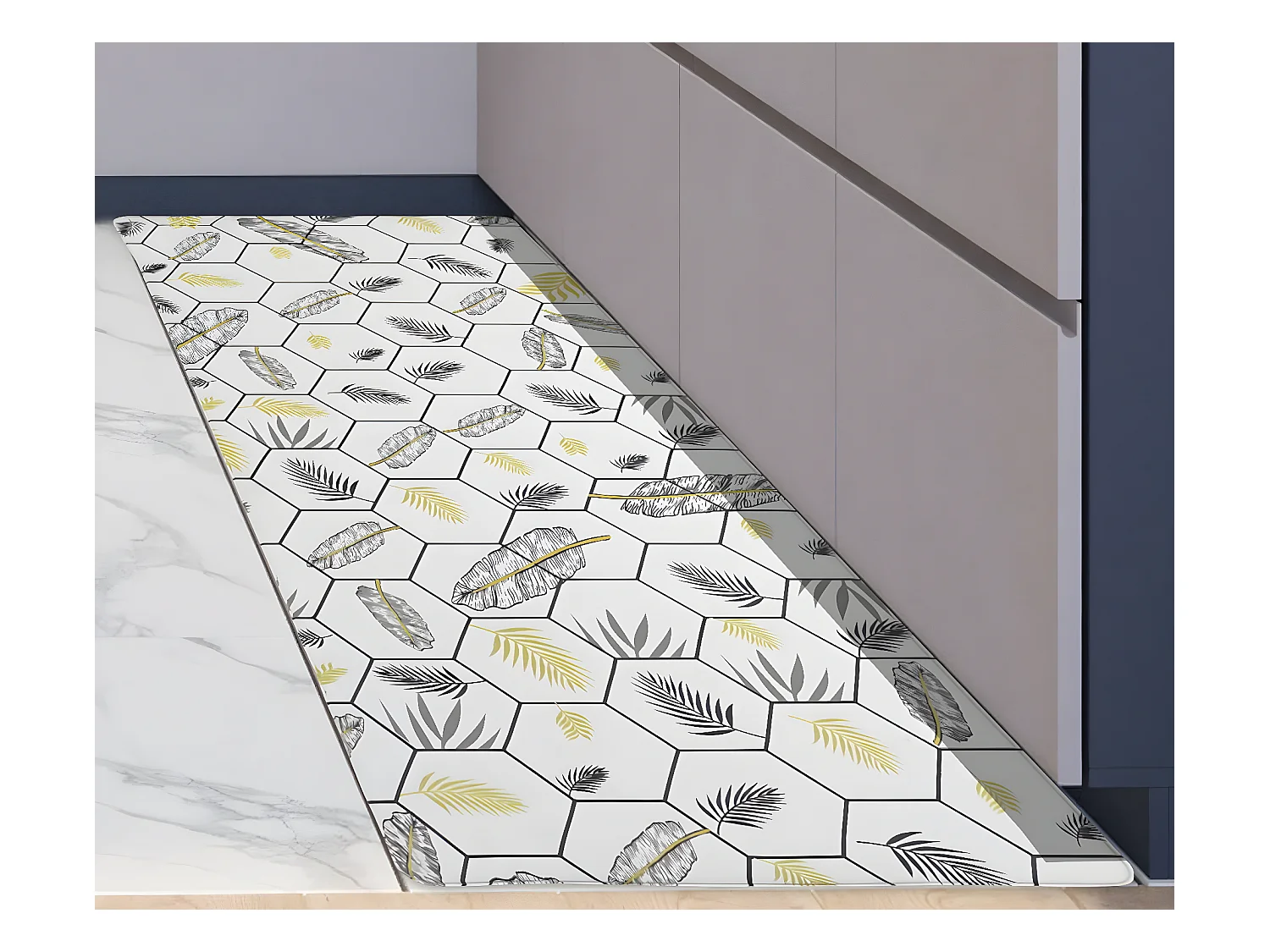 Tappeto Cucina| 65X300 CM| Composizione In Vinile/Viscoelastico| Passatoie| Catania