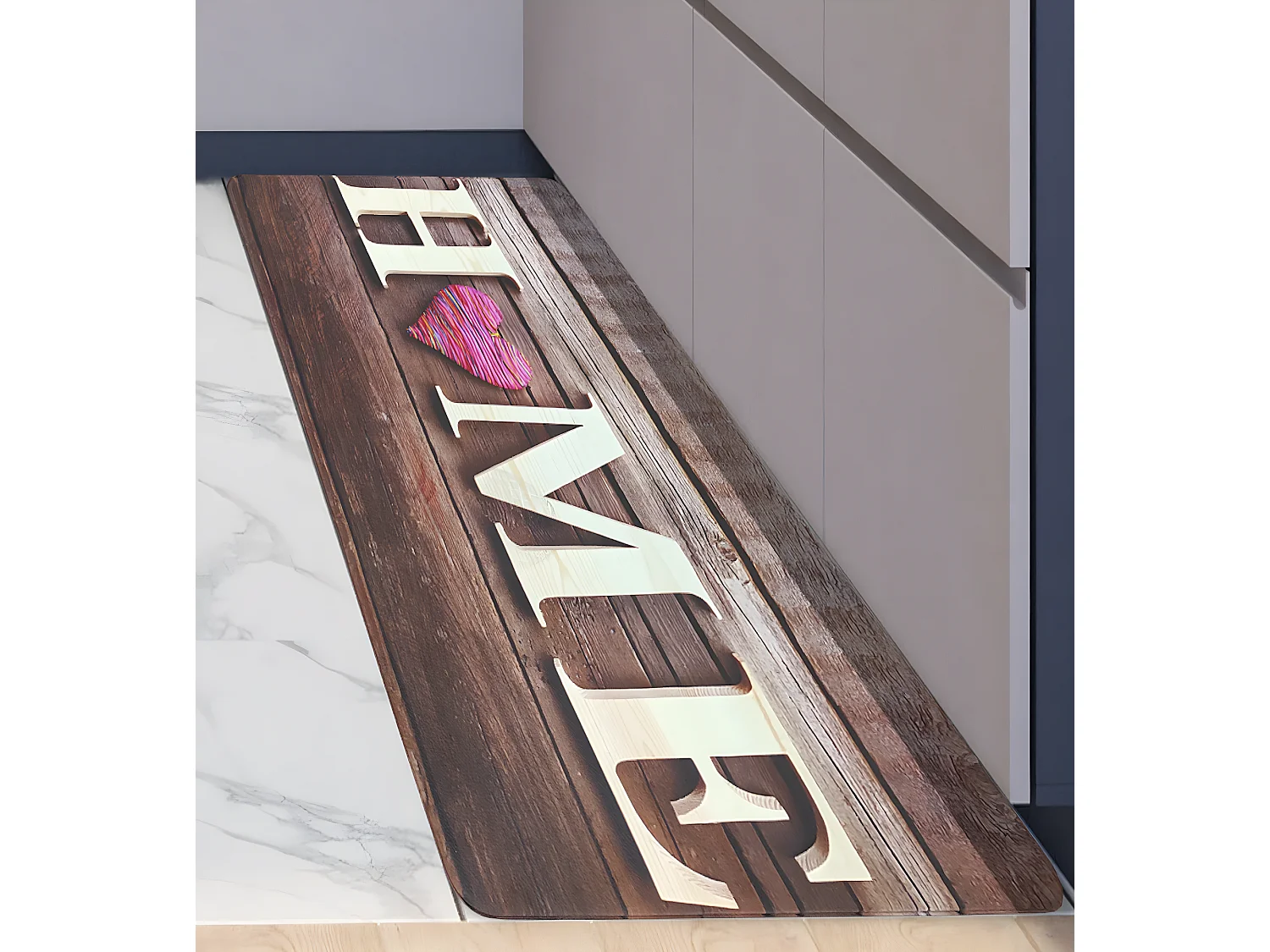 Tapis Cuisine| 45X180CM| Composition En Vinyle/Viscoélastique| Tapis Vinyle | Home