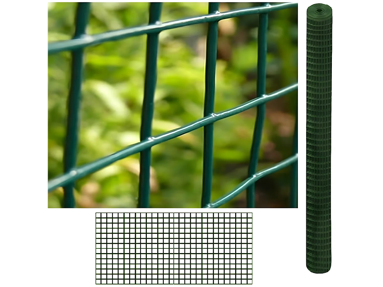 Rete Metallica Plastificato| 1X5 M| Composizione 80% Acciaio Zincato/20% PVC| Rete Recinzione| Reticolato 6X6MM