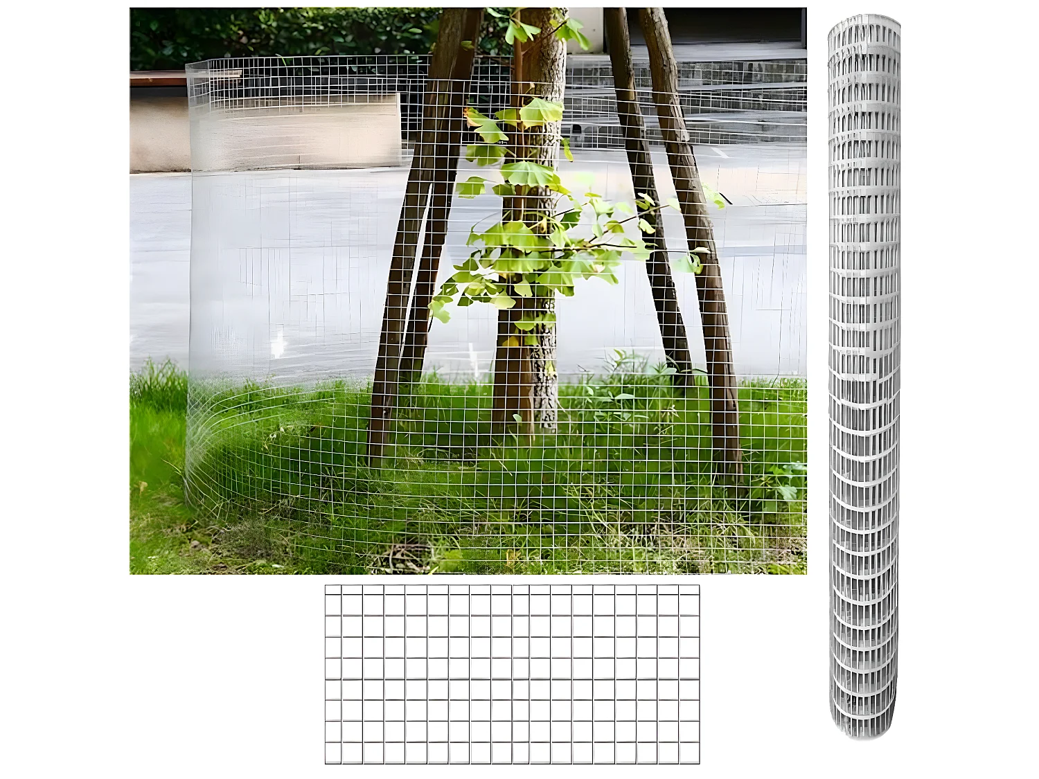 Malla Metalica| 1X5M| Composición 100% Acero Galvanizado| Alambre Electrosoldado| Malla Para Cercos| Reticula 6X6MM