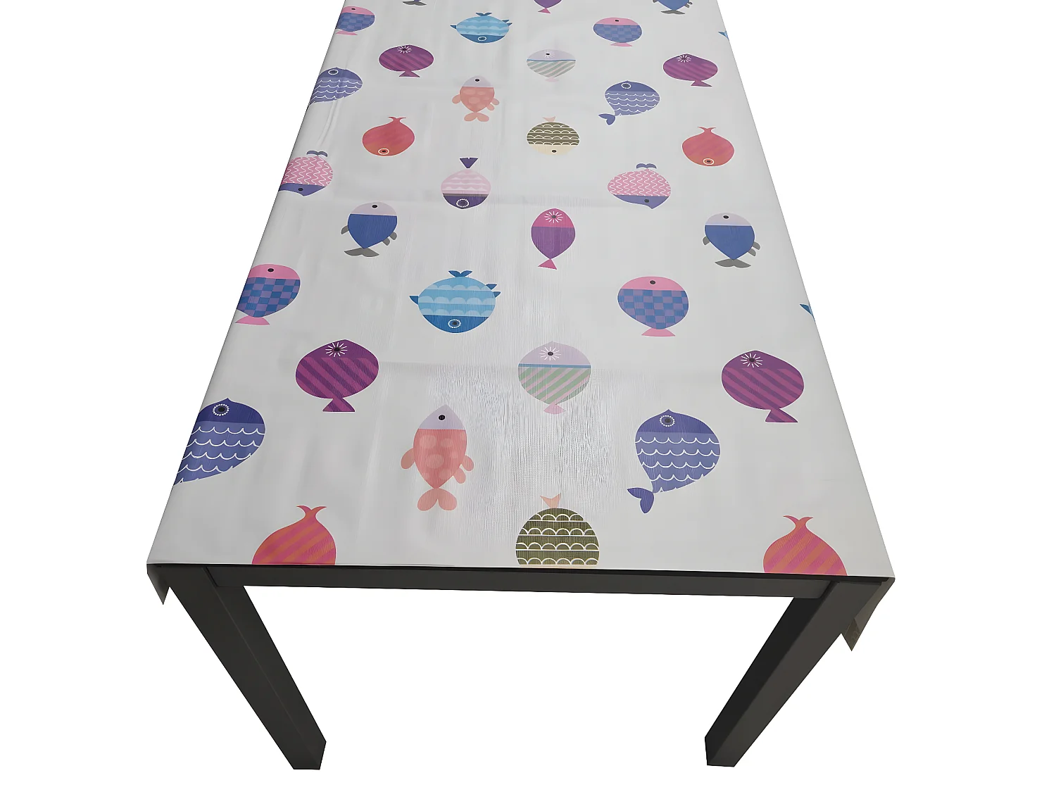 Mantel| Composicion PVC| Base Poliester| Antimanchas| Peces| Medida 140X220 CM