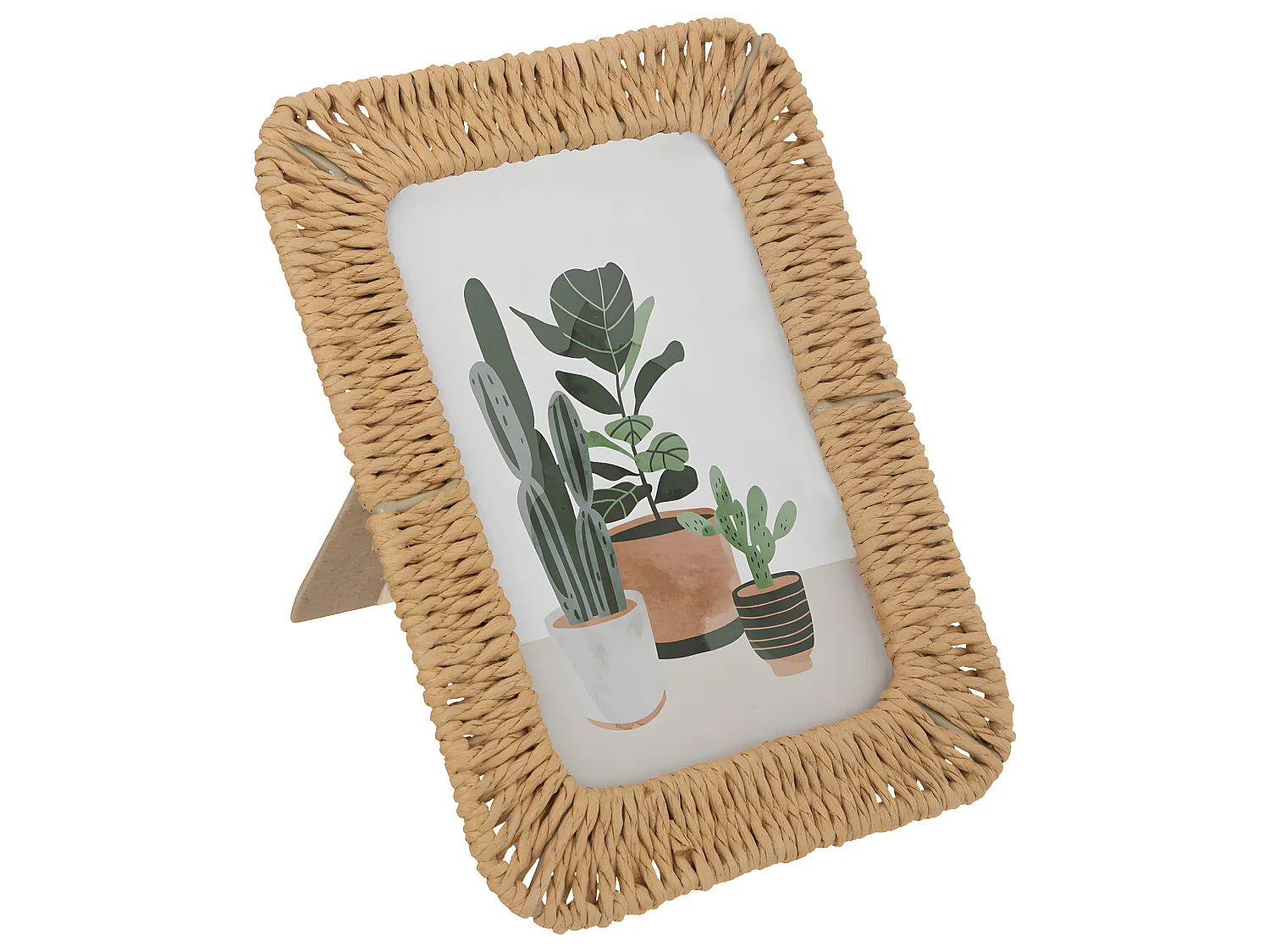 Cadre photo à poser aspect corde pour Photo 10 x 15 cm