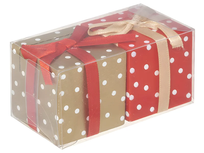 Lot de 2 Cavaliers de table Porte Nom forme Paquet Cadeau en Bois