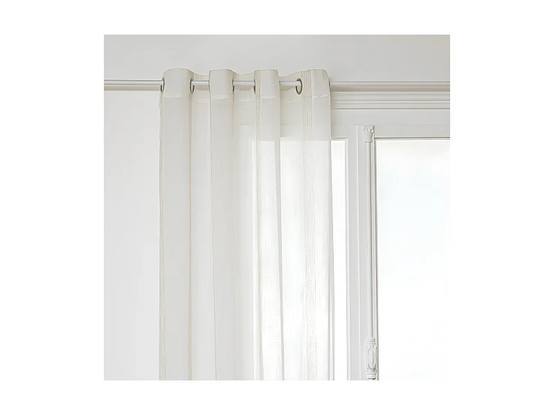 Rideau Voilage à Œillets "Haya" 140x240cm Blanc