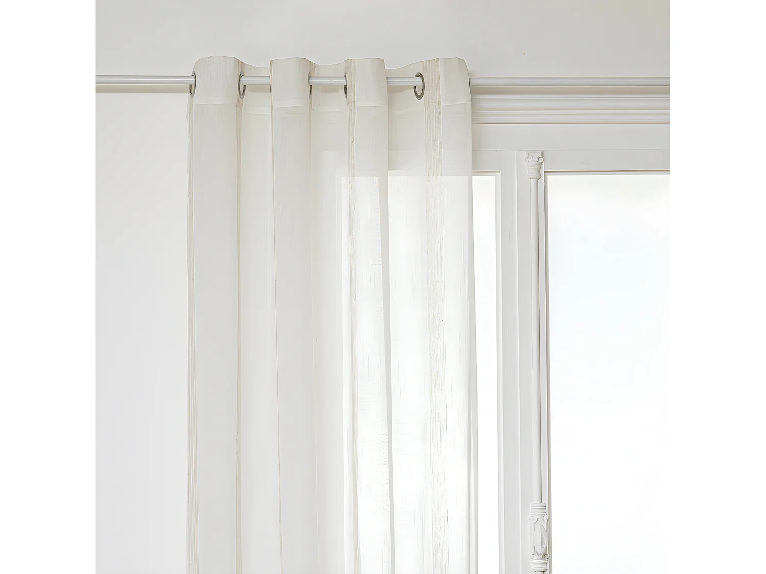 Rideau Voilage à Œillets "Haya" 140x240cm Blanc