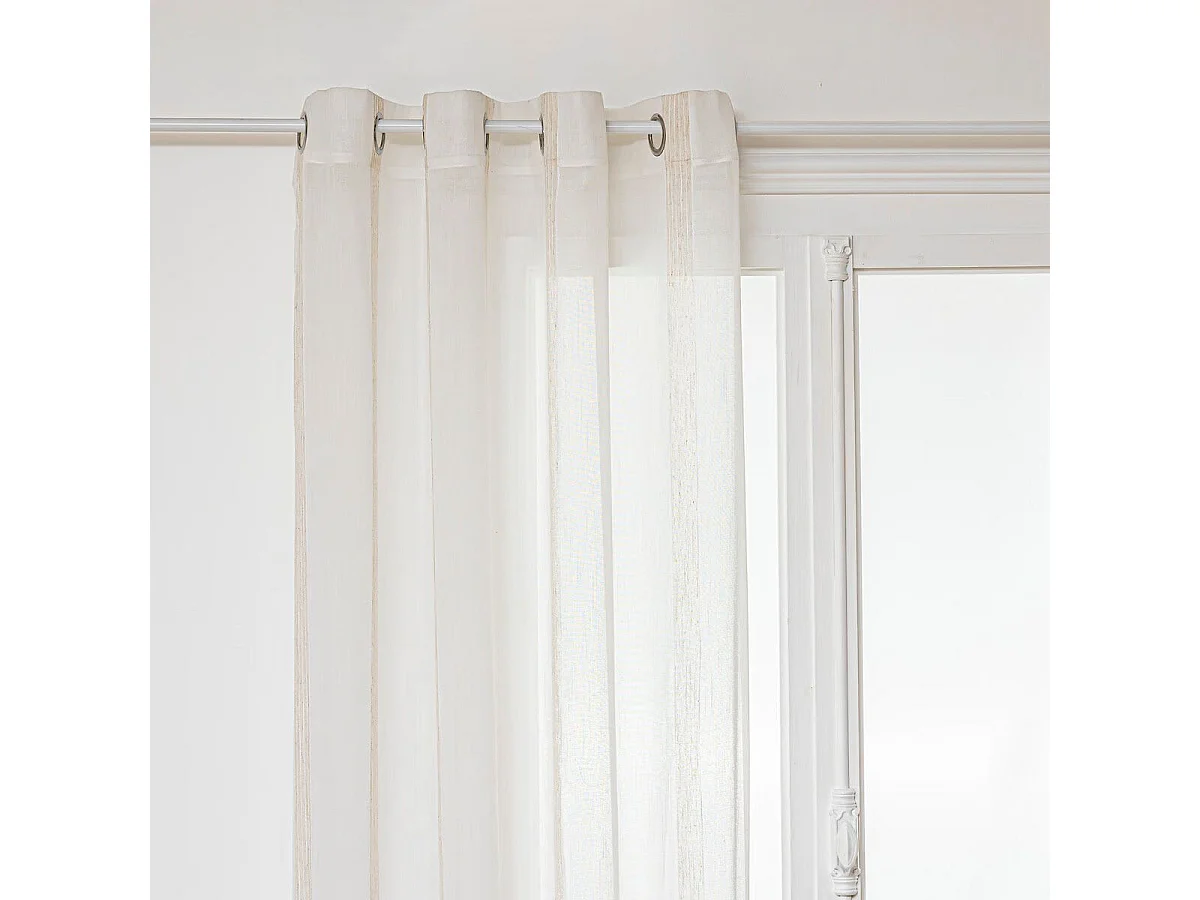 Rideau Voilage à Œillets "Haya" 140x240cm Blanc