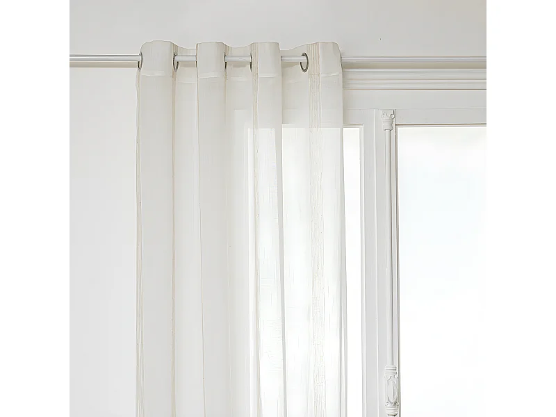 Rideau Voilage à Œillets "Haya" 140x240cm Blanc