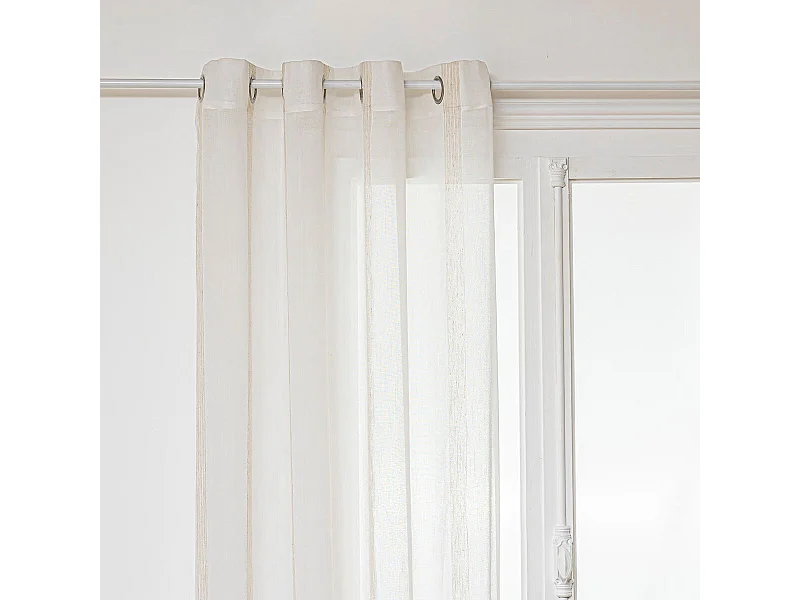 Rideau Voilage à Œillets "Haya" 140x240cm Blanc