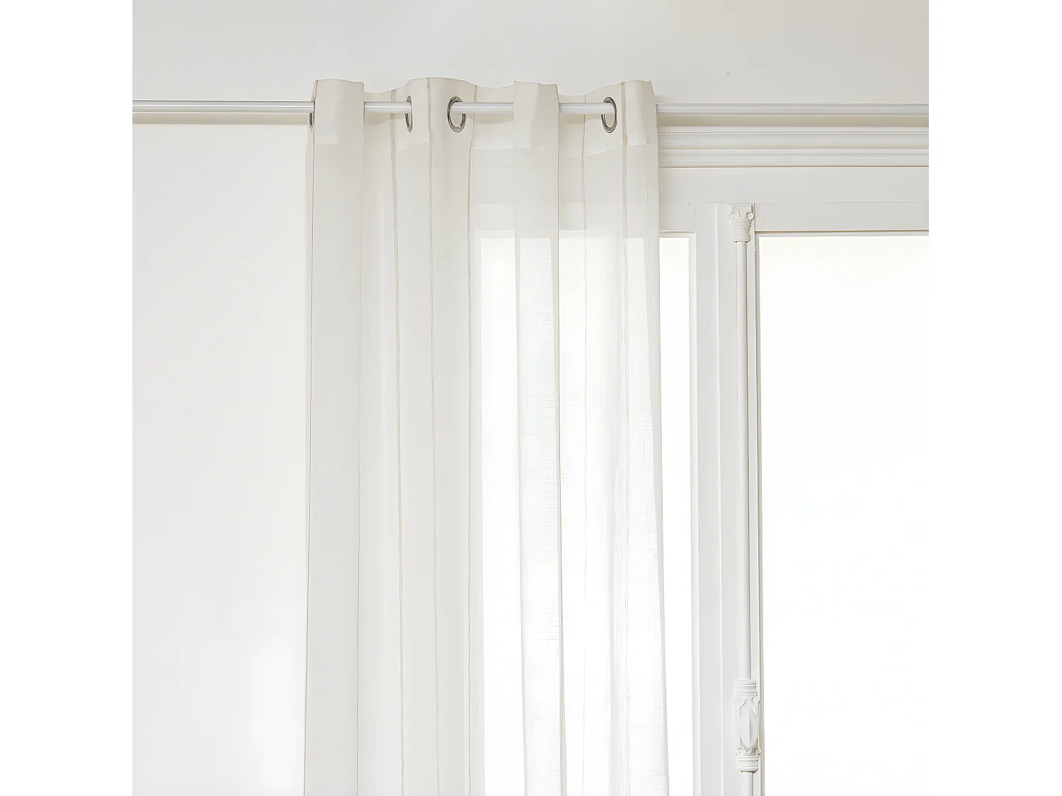 Rideau Voilage à Œillets "Nata" 140x240cm Blanc