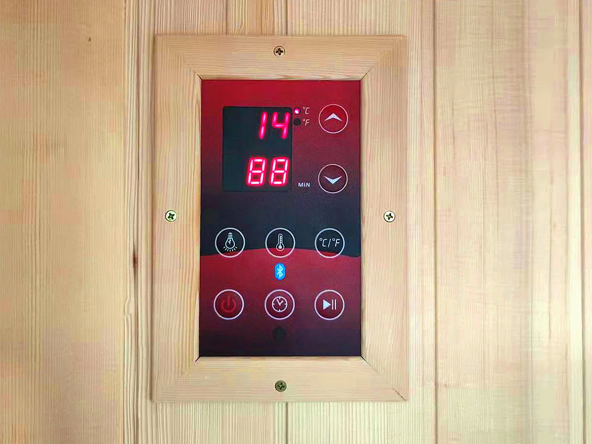 Saulo sauna a infrarossi - France Sauna - 1 persona - 90 x 90 x 190 cm - Legno di abete rosso - 1 posto