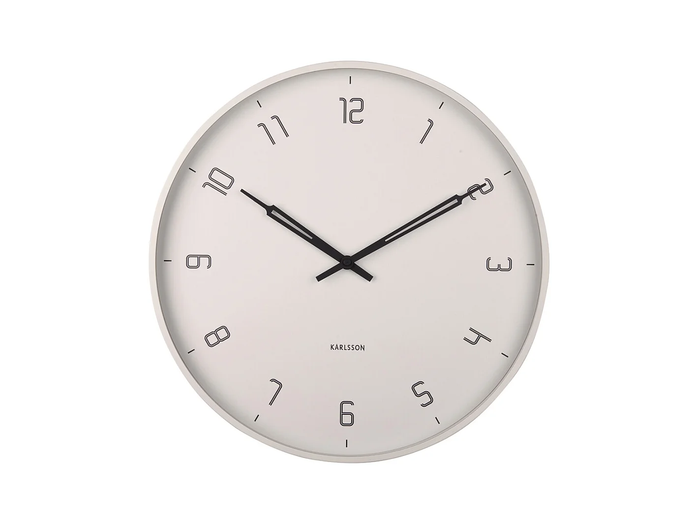 Wanduhr Stark - Warmes Grau - Ø40cm