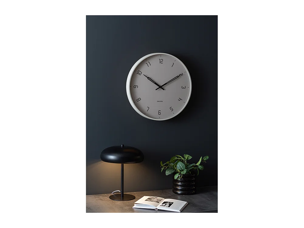 Wanduhr Stark - Warmes Grau - Ø40cm