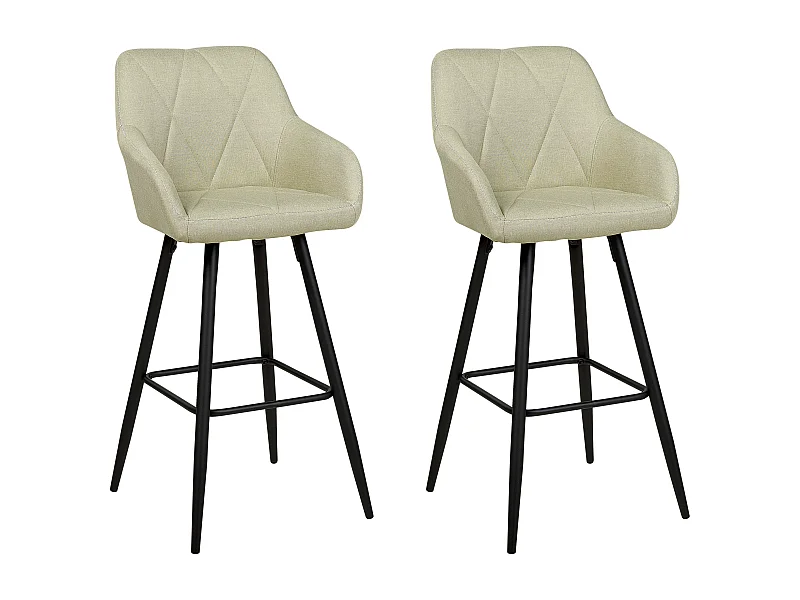Lot de 2 chaises de bar DARIEN Vert clair