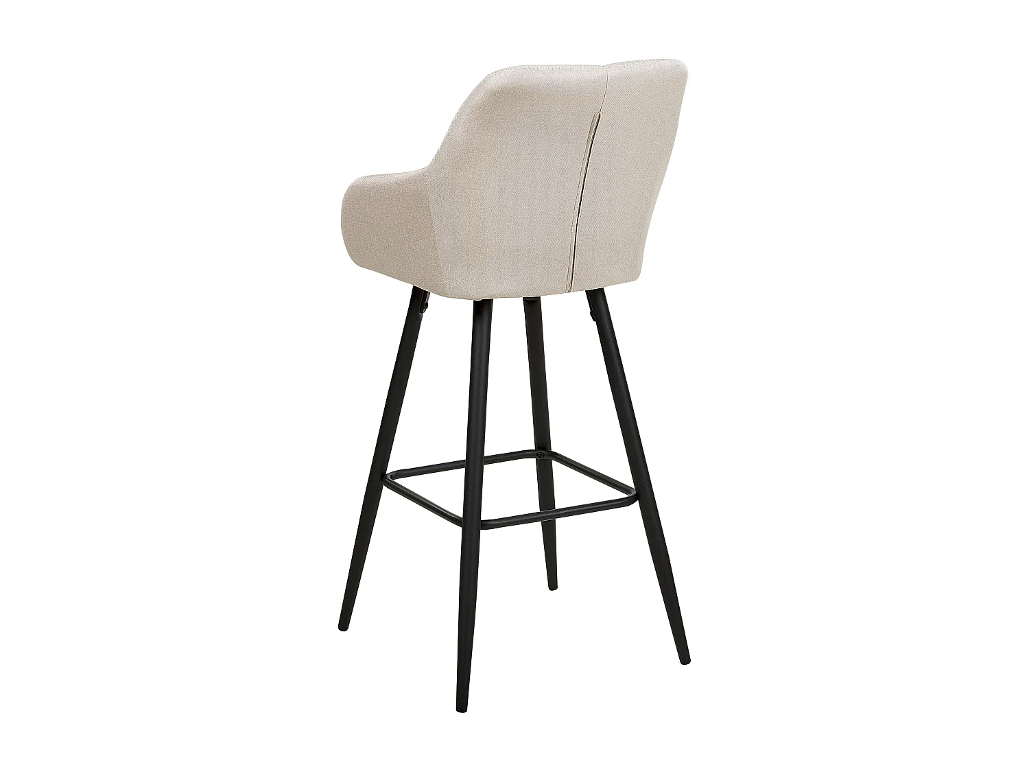 Lot de 2 chaises de bar DARIEN Beige clair
