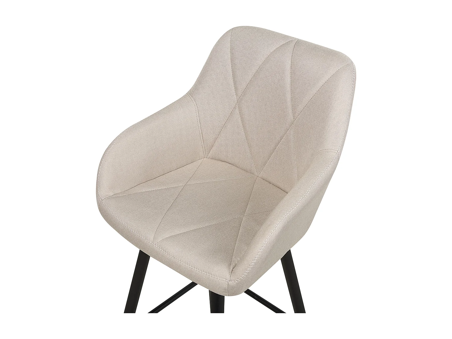 Lot de 2 chaises de bar DARIEN Beige clair