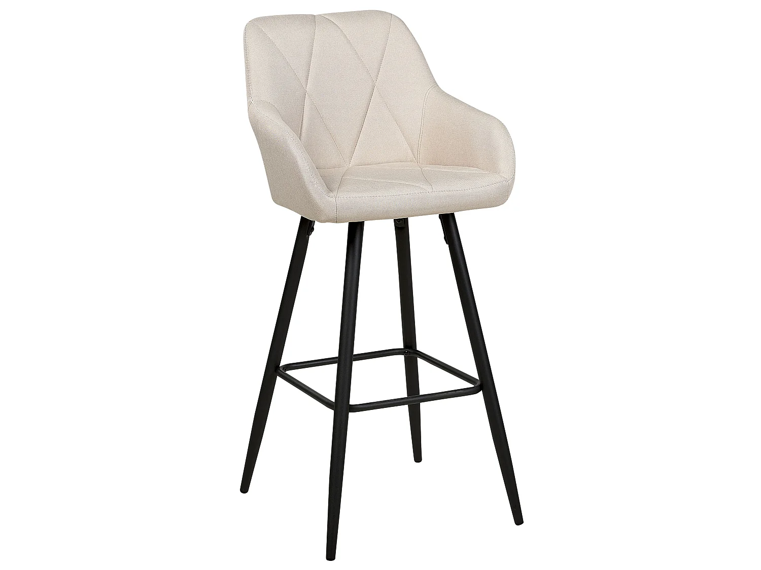 Lot de 2 chaises de bar DARIEN Beige clair