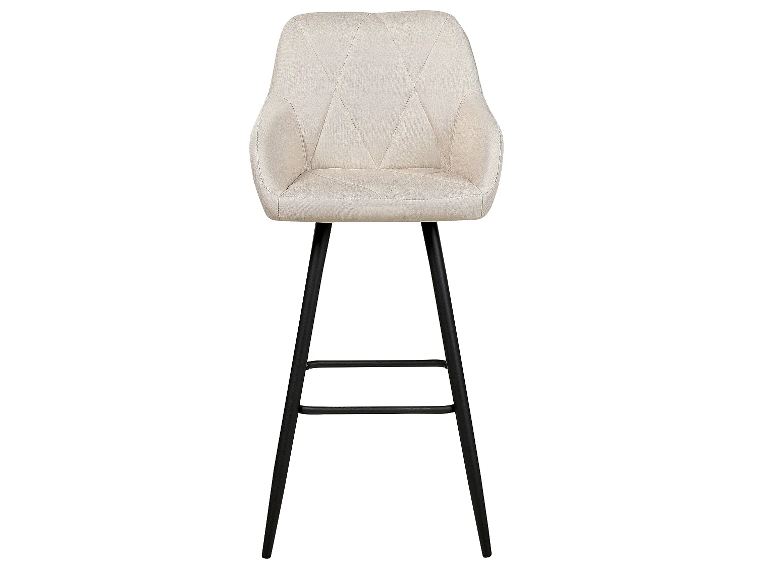 Lot de 2 chaises de bar DARIEN Beige clair