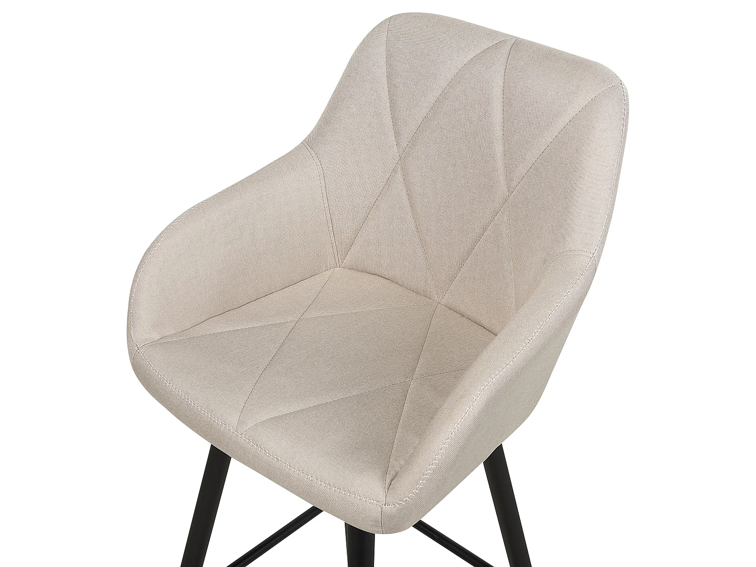 Lot de 2 chaises de bar DARIEN Beige clair