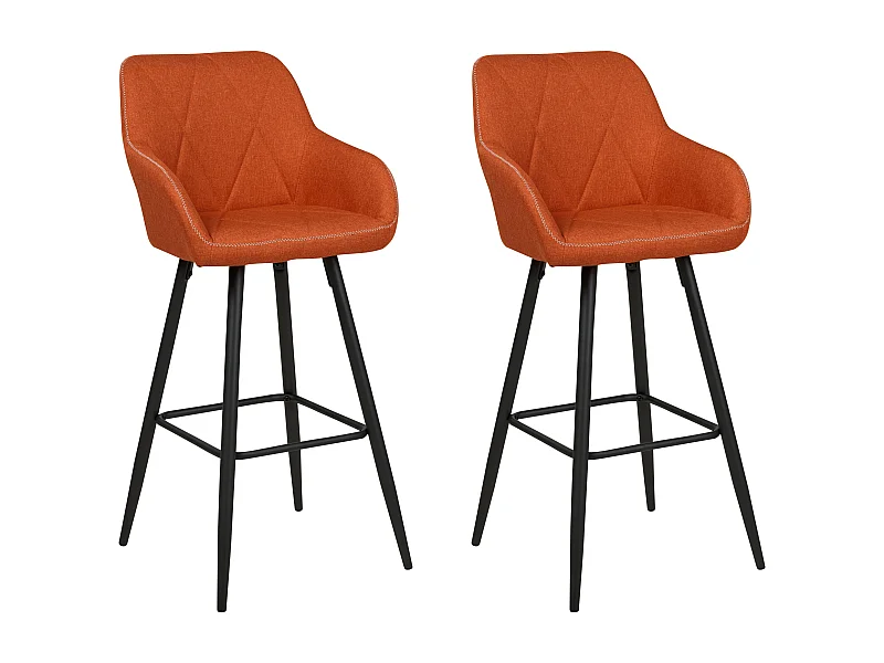 Set di 2 sedie alte DARIEN Arancione