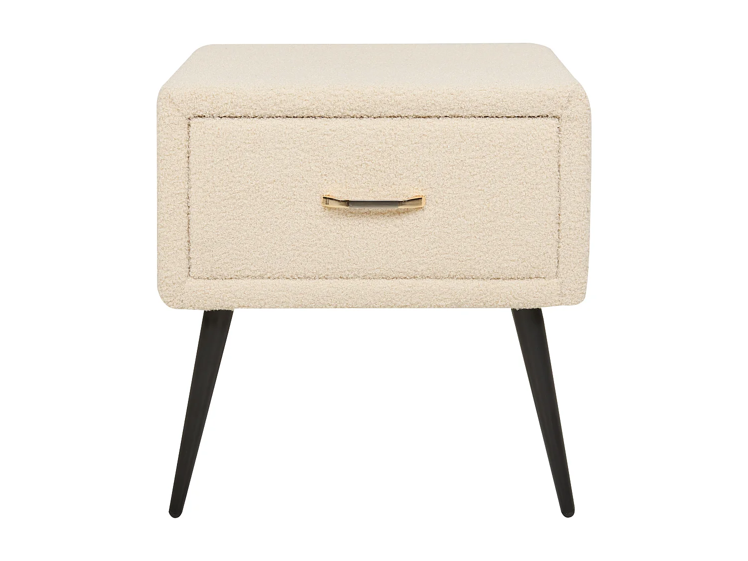 Table de nuit à 1 tiroir FLAYAT Bouclé Beige