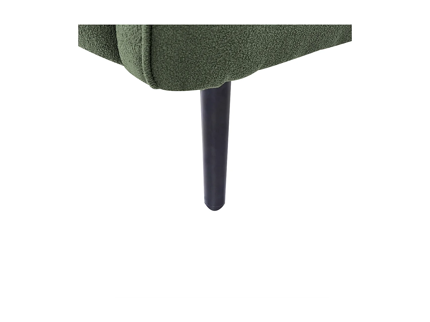 Chaise longue côté droite CHEVANNES Bouclé Vert foncé