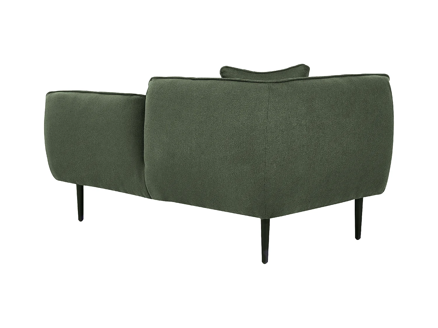 Linksseitige Chaiselounge CHEVANNES Bouclé Dunkelgrün
