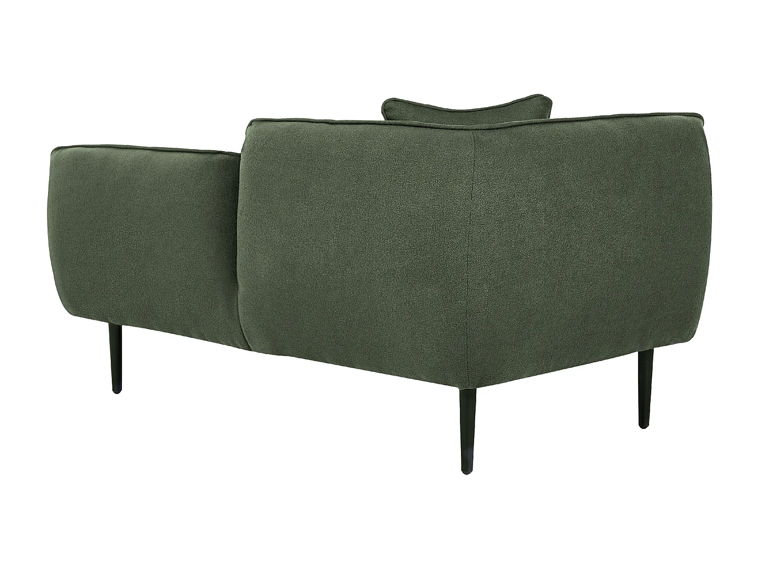 Linkszijdige chaise longue CHEVANNES Bouclé Donkergroen