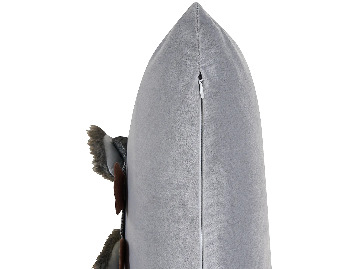 2 welurowe poduszki dla dzieci w sowy 45 x 45 cm szare OPHRYS