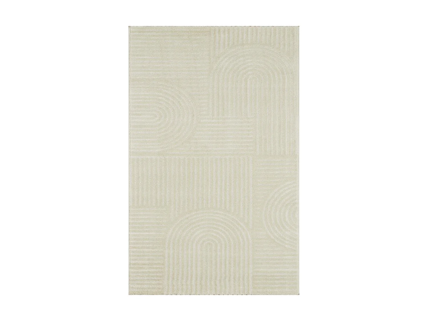 tappeto da soggiorno grande 200x290 tessuto rettangolo crema disegno geometrico CERABI