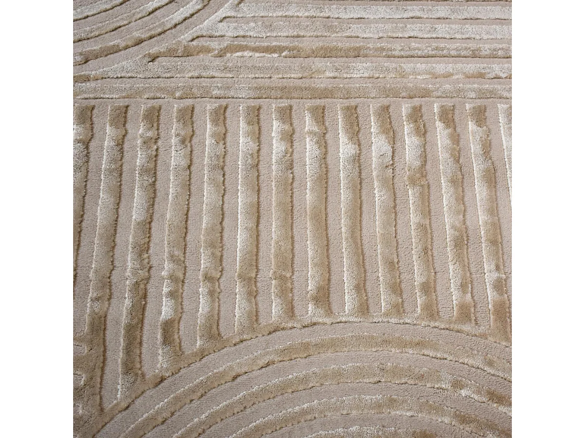 tappeto da soggiorno grande 200x290 intrecciato motivo geometrico rettangolo beige CERABI